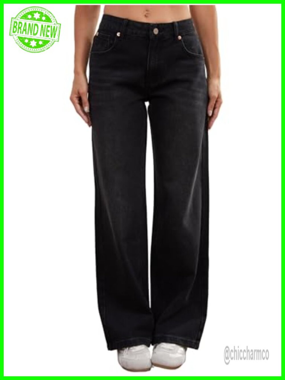 Low Rise Baggy Jeans for Women Y2K Vintage Wide Leg Loose Fit Straight Denim